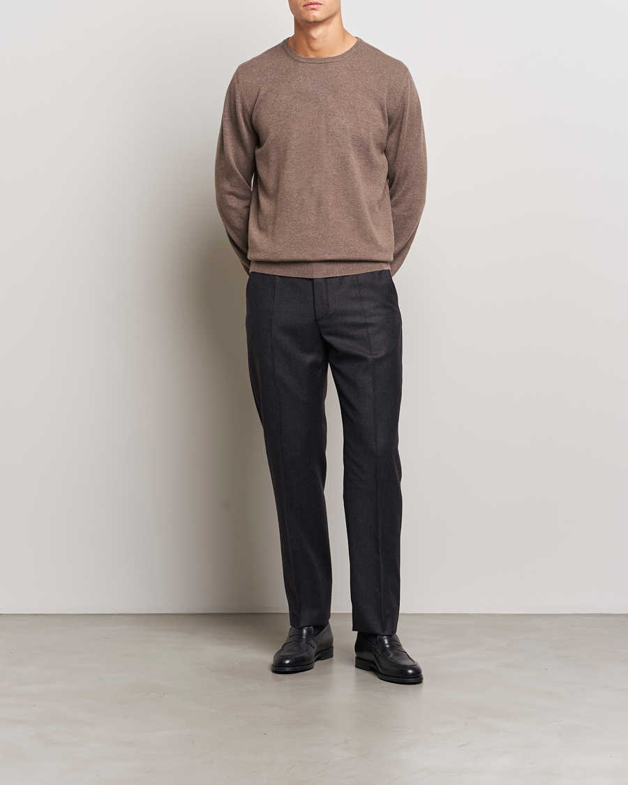 Homme | Pulls Et Tricots | Gran Sasso | Wool/Cashmere Crew Neck Light Brown