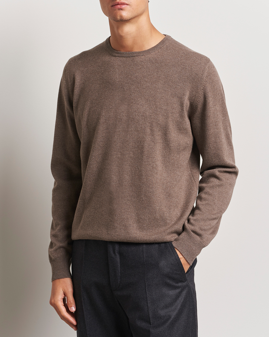 Homme | Pulls Et Tricots | Gran Sasso | Wool/Cashmere Crew Neck Light Brown