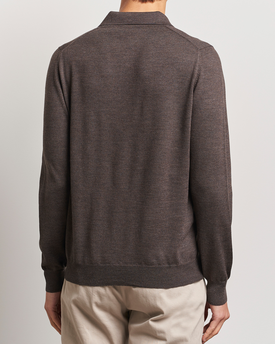 Homme | Pulls Et Tricots | Gran Sasso | Merino Fashion Fit Polo Brown