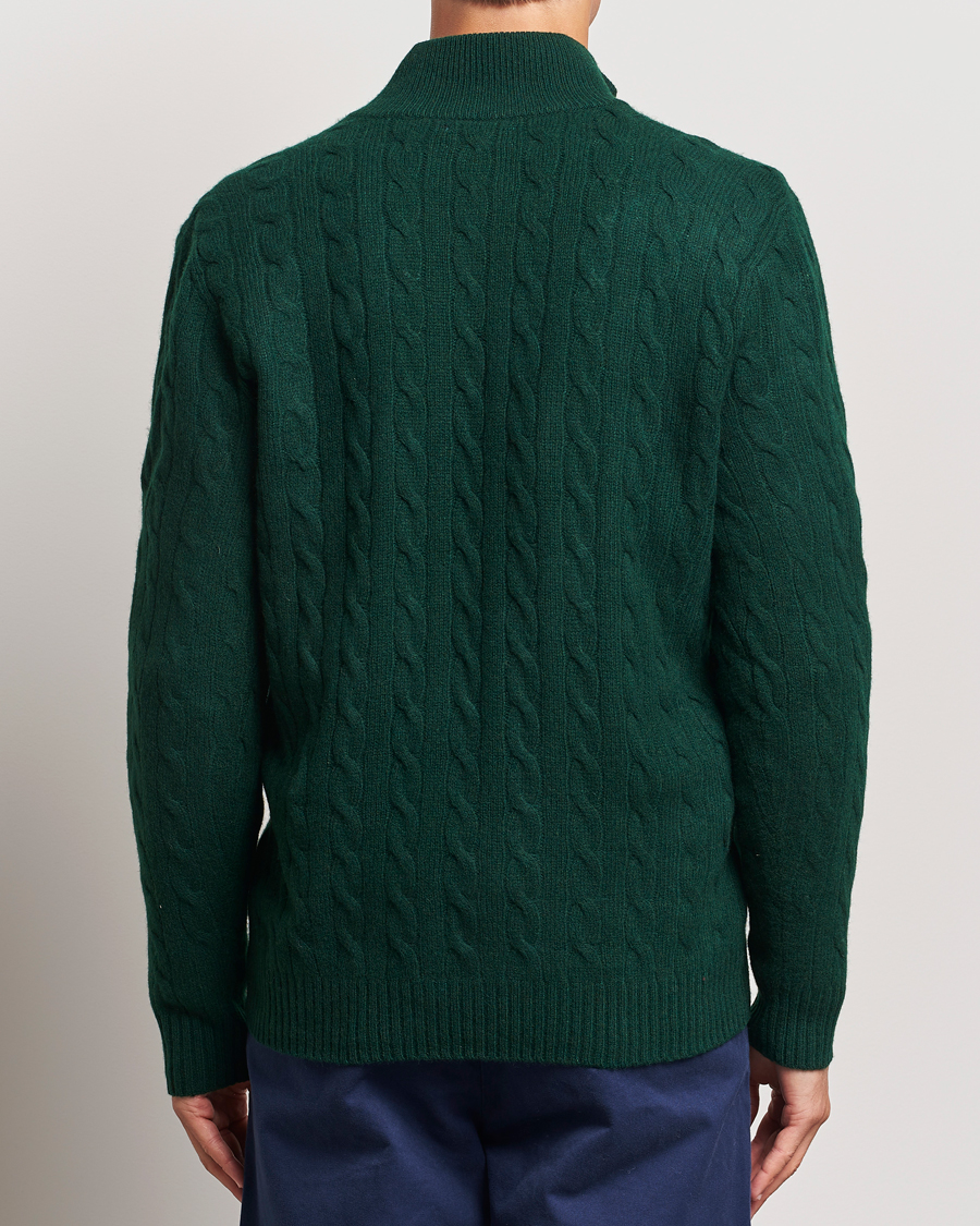 Homme | Pulls Et Tricots | Polo Ralph Lauren | Wool/Cashmere Cable Half Zip Green