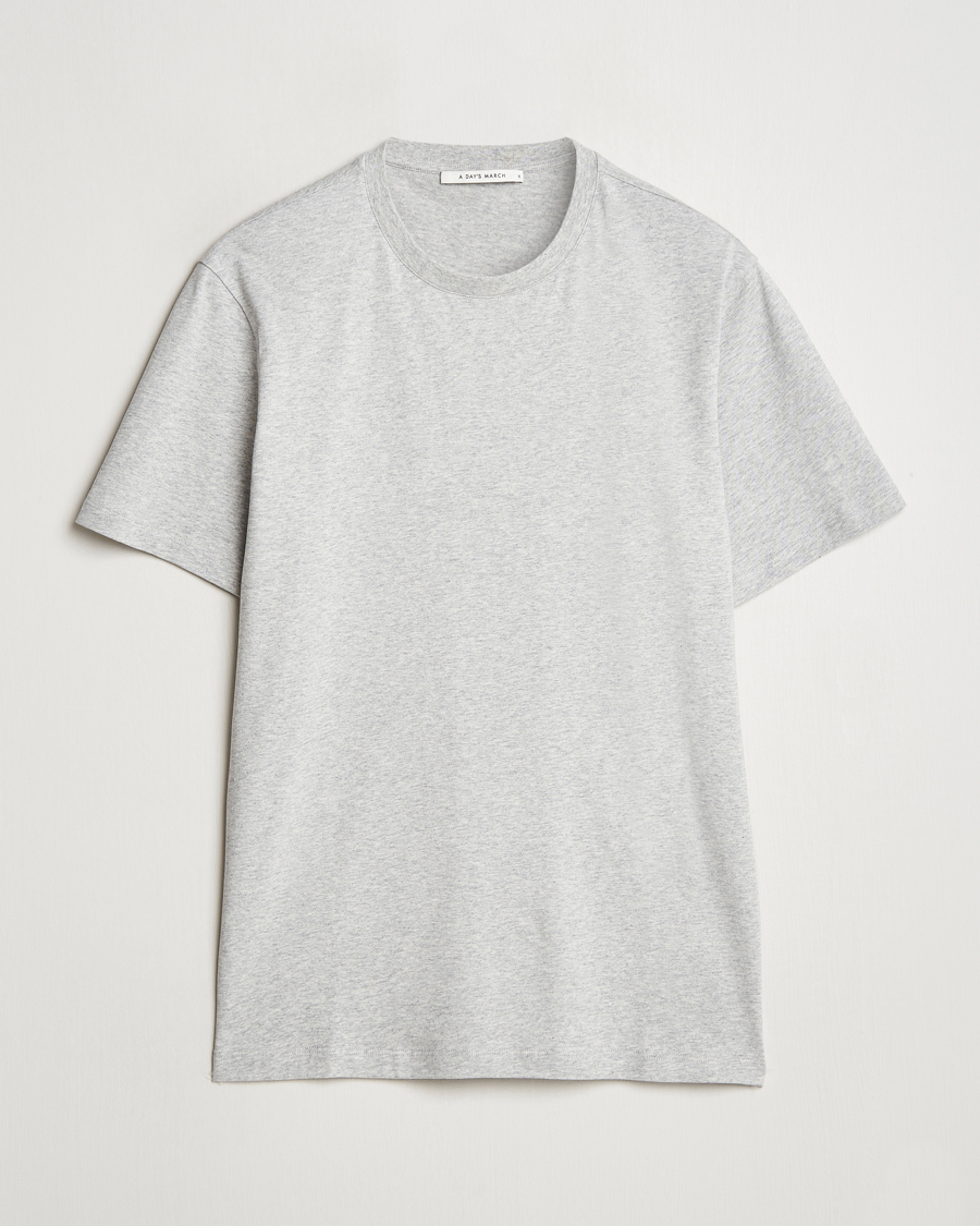 Homme | T-shirts | A Day's March | Midweight T-Shirt Grey Melange