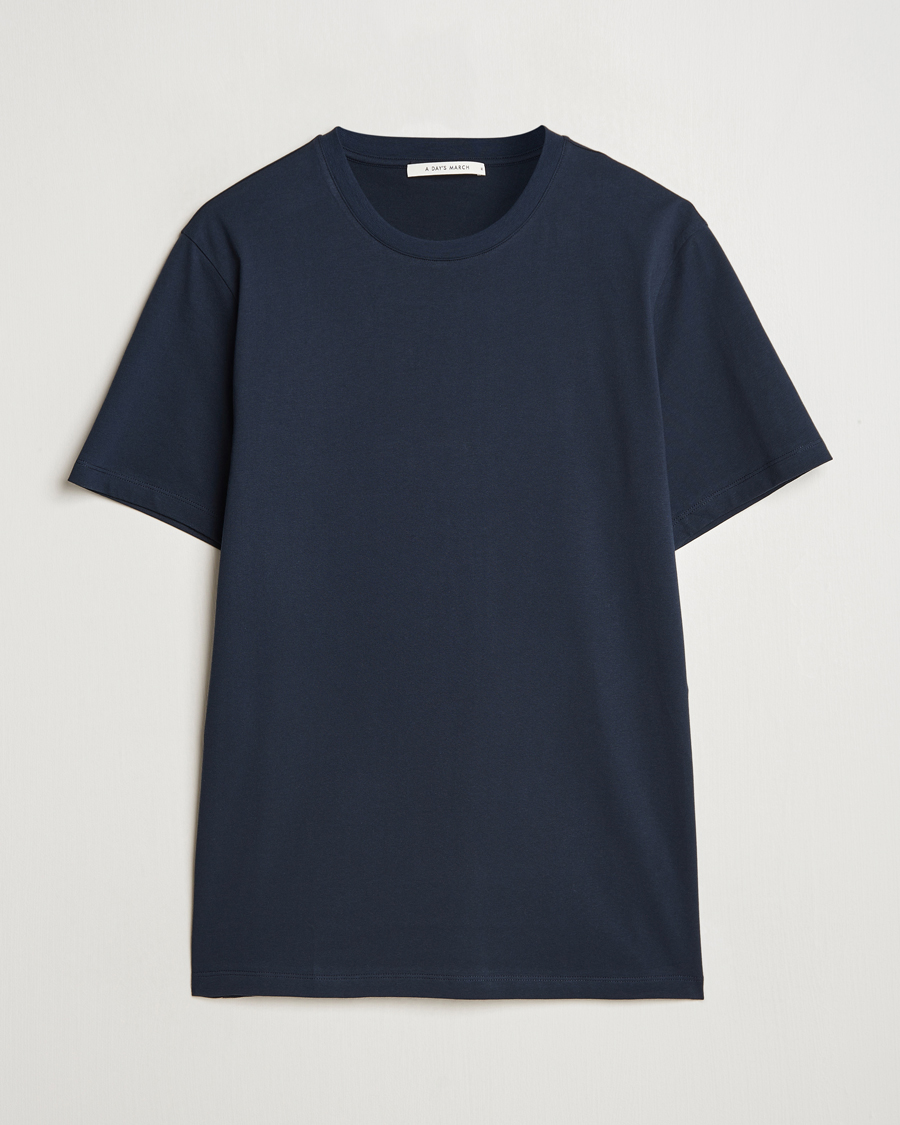 Homme | T-shirts | A Day's March | Midweight T-Shirt Navy