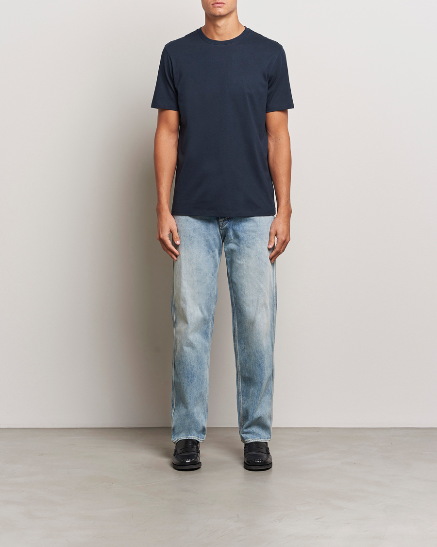 Homme | T-shirts | A Day's March | Midweight T-Shirt Navy