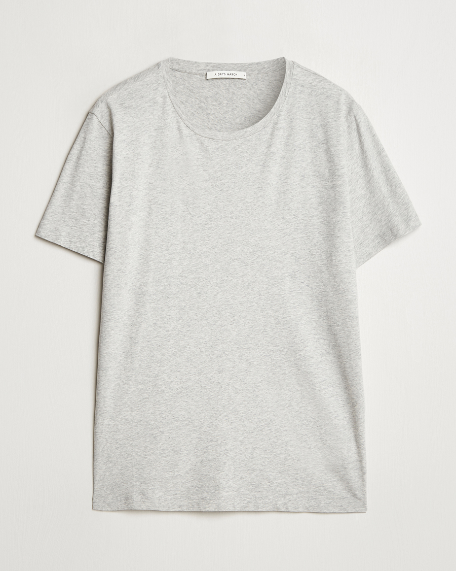 Homme | T-shirts | A Day's March | Lightweight T-Shirt Grey Melange