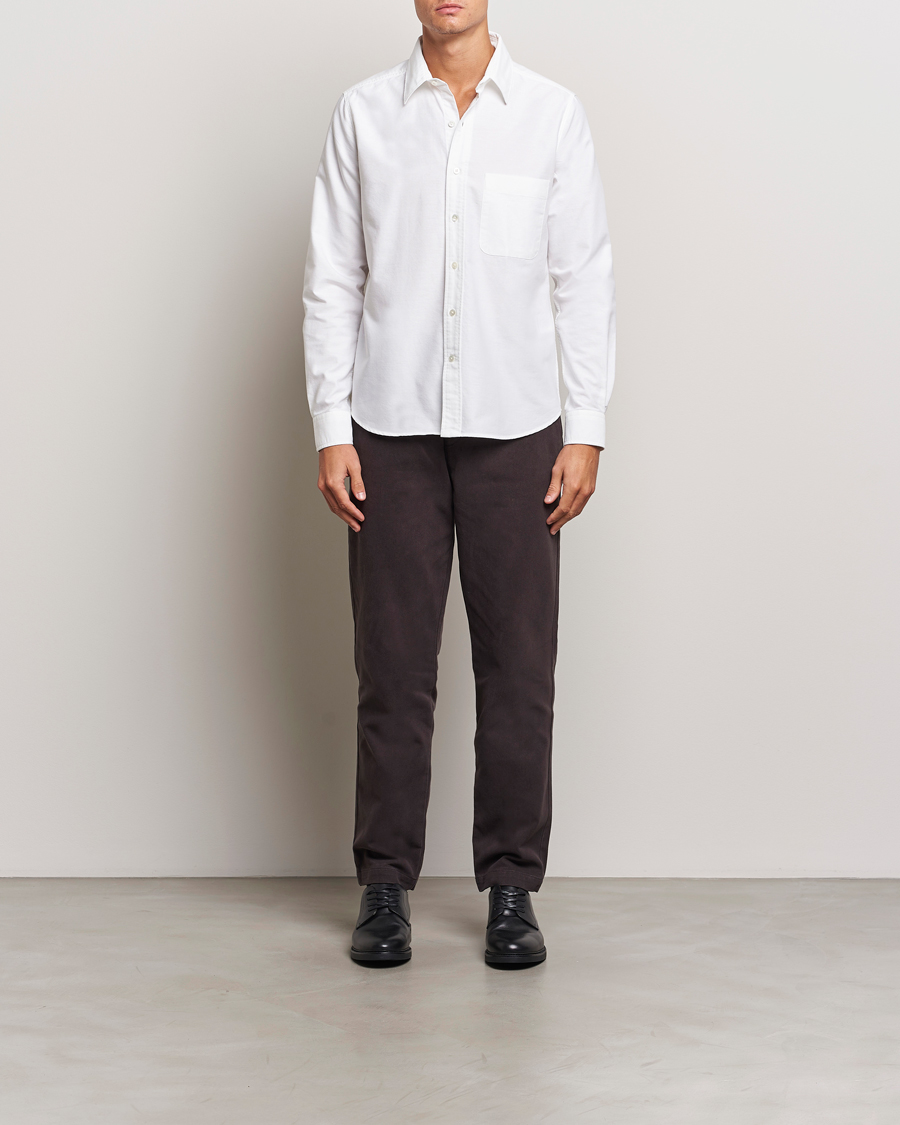Homme | Chemises | A Day's March | Mason Dyed Oxford Shirt White