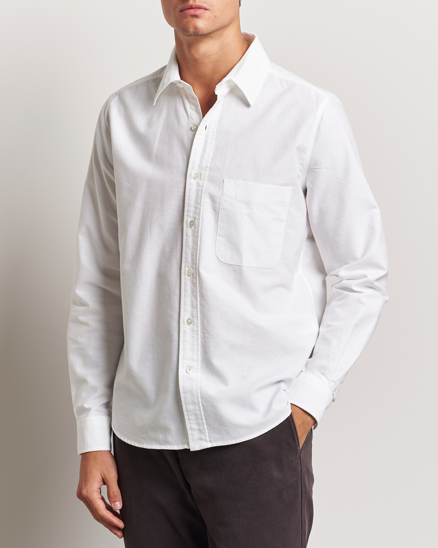 Homme | Chemises | A Day's March | Mason Dyed Oxford Shirt White