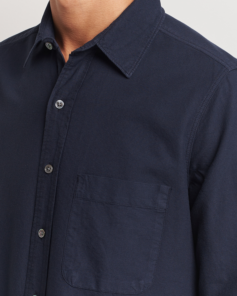 Homme | Chemises | A Day's March | Mason Dyed Oxford Shirt Navy
