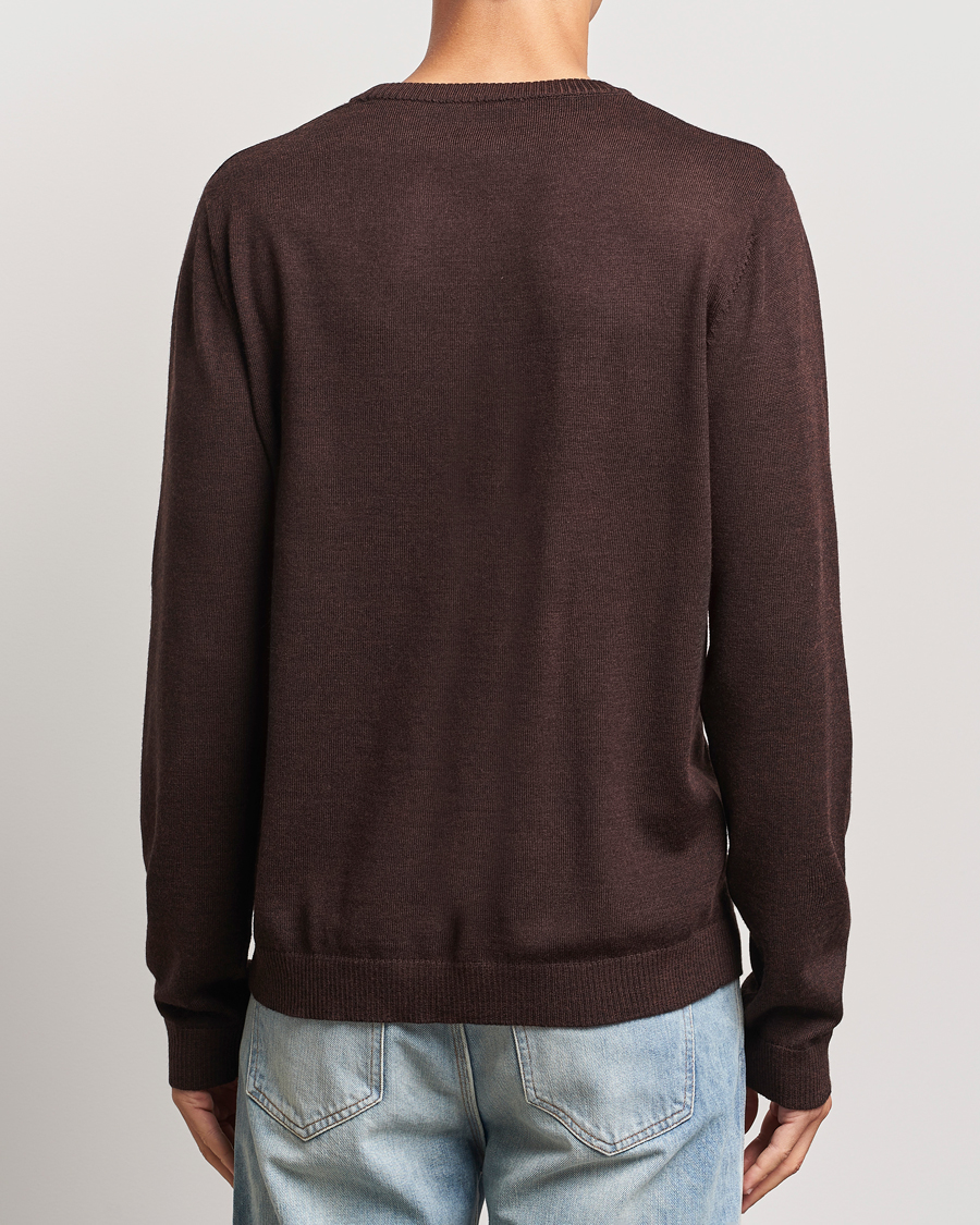Homme | Pulls Et Tricots | A Day's March | Alagón Merino Crew Dark Brown