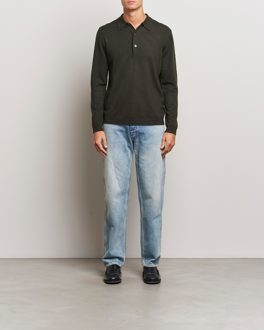 Homme | Pulls Et Tricots | A Day's March | Ambroz Merino Polo Dark Green