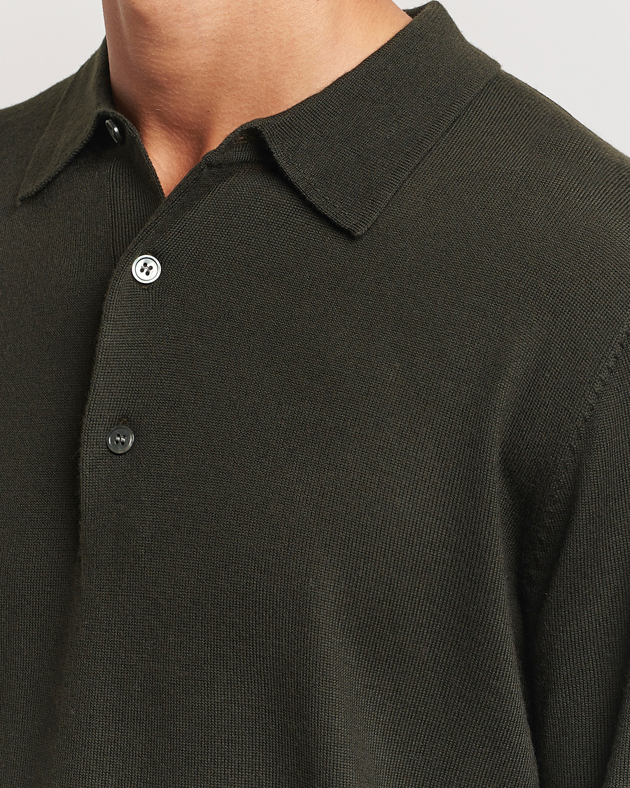 Homme | Pulls Et Tricots | A Day's March | Ambroz Merino Polo Dark Green