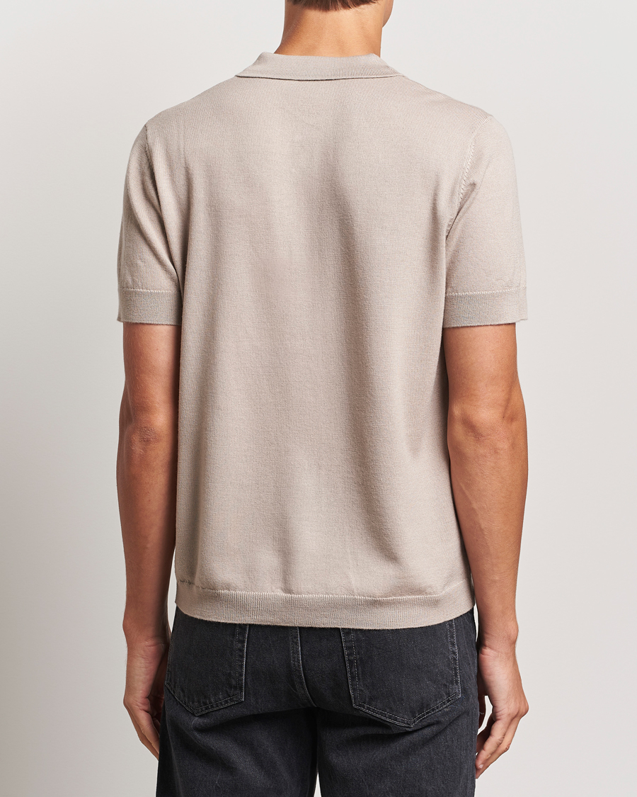 Homme | Polos | A Day's March | Rosehall Short Sleeve Merino Polo Dove
