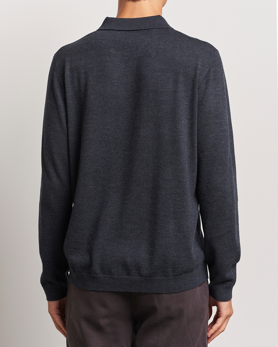 Homme | Pulls Et Tricots | A Day's March | Thompson Merino Half-Zip Polo Anthracite