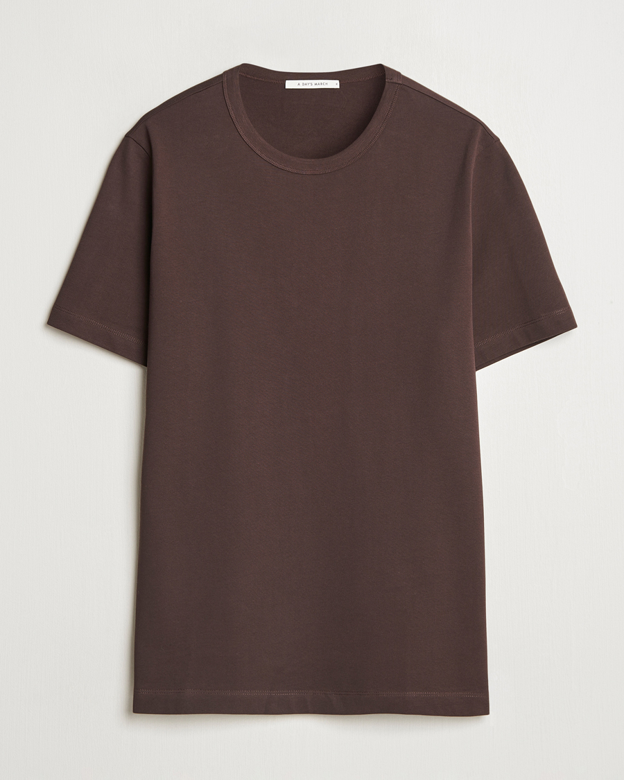Homme | T-shirts | A Day's March | Heavyweight T-Shirt Dark Chocolate