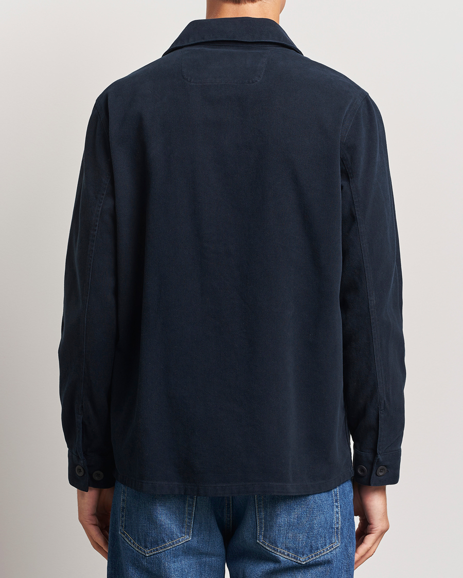 Homme | Manteaux Et Vestes | A Day's March | Algot Lyocell Overshirt Navy