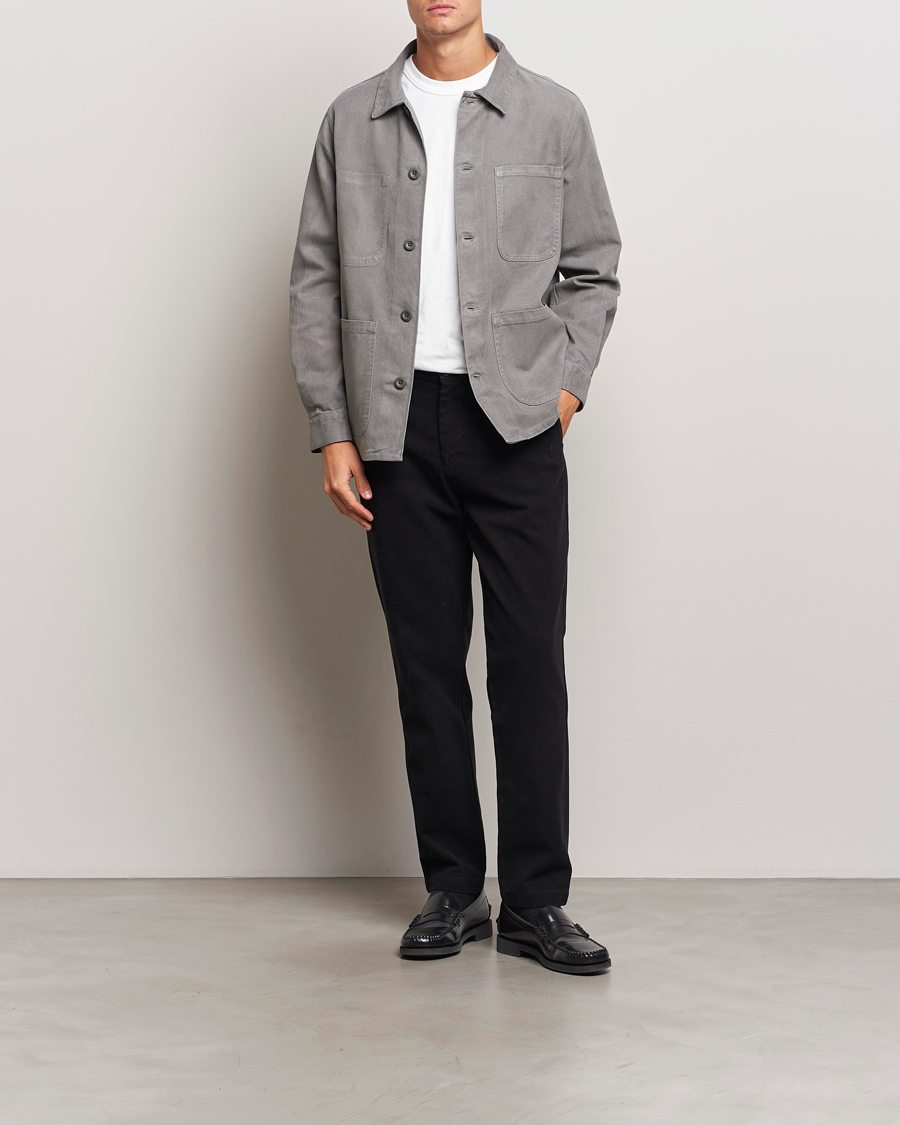 Homme | Chemises | A Day's March | Algot Cotton Lyocell Overshirt Grey