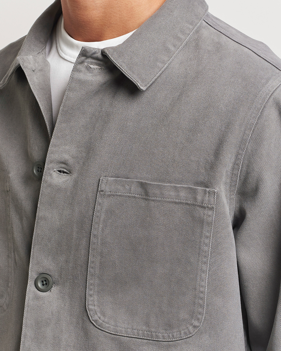 Homme | Chemises | A Day's March | Algot Cotton Lyocell Overshirt Grey