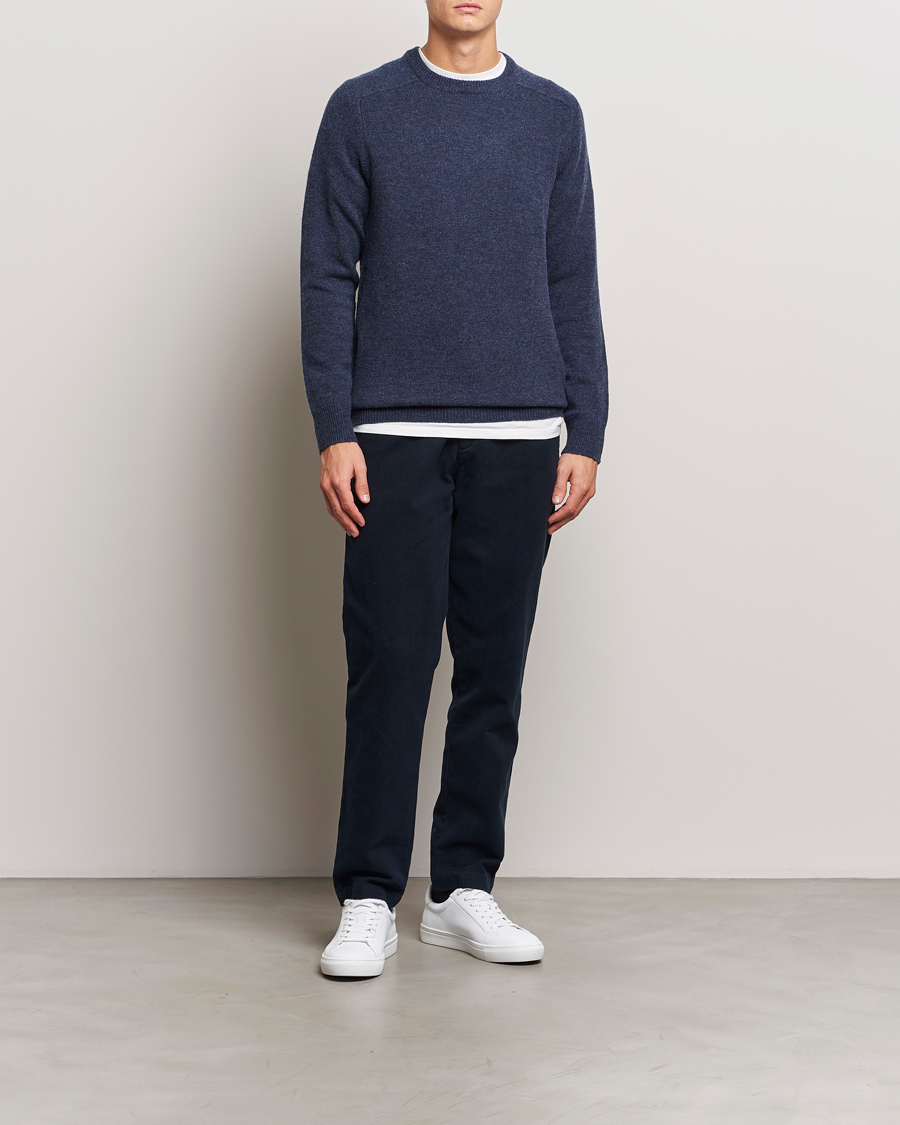 Homme | Pulls Et Tricots | A Day's March | Brodick Lambswool Sweater Navy