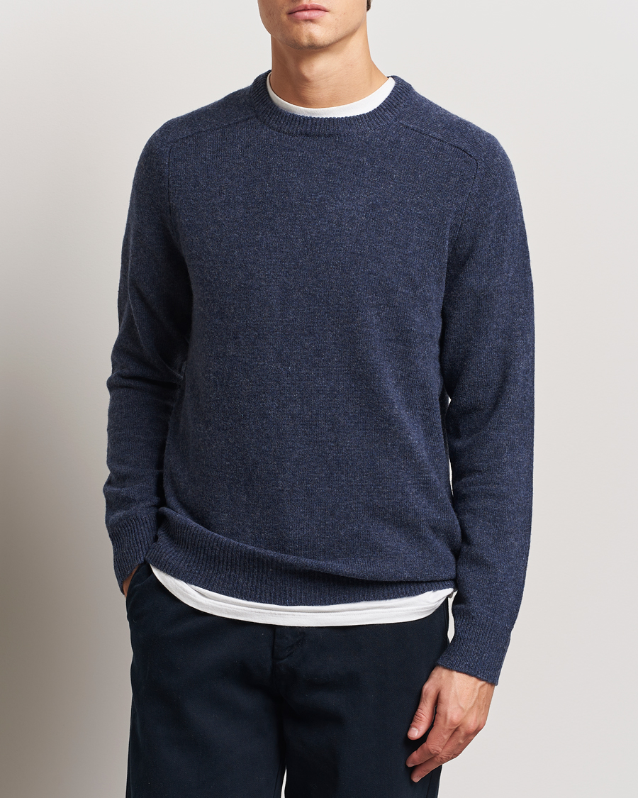 Homme | Pulls Et Tricots | A Day's March | Brodick Lambswool Sweater Navy