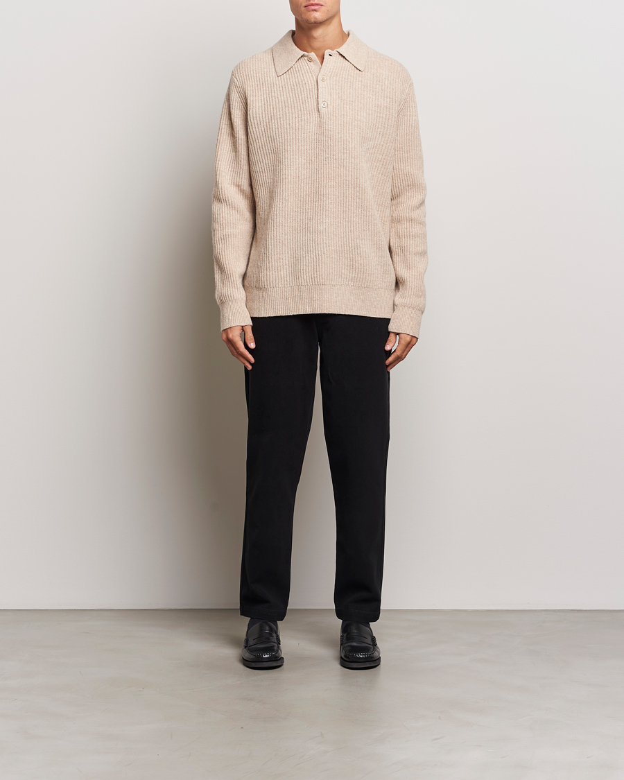 Homme | Pulls Et Tricots | A Day's March | Dover Lambswool Polo Sand Melange