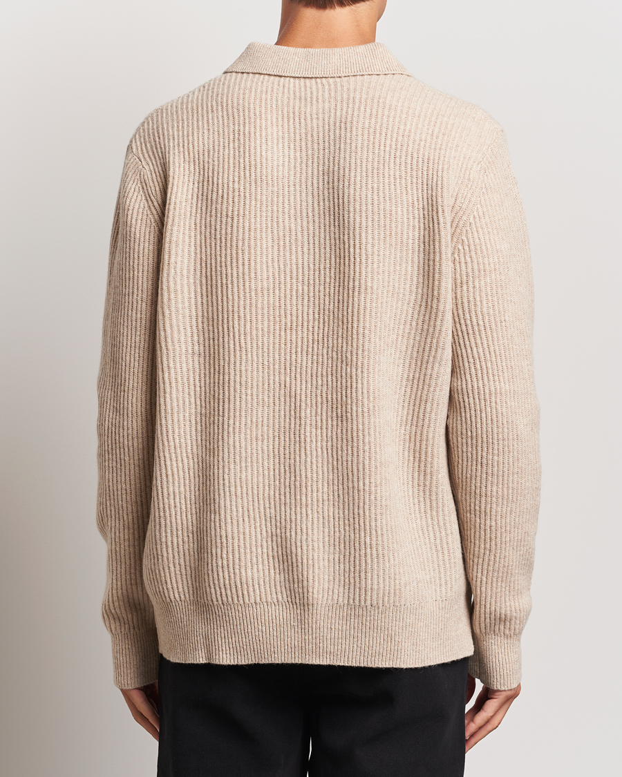 Homme | Pulls Et Tricots | A Day's March | Dover Lambswool Polo Sand Melange