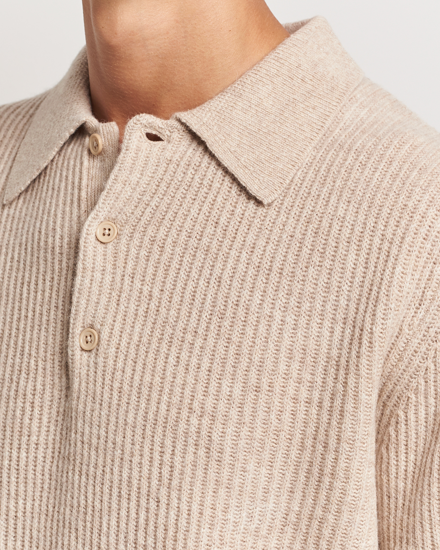 Homme | Pulls Et Tricots | A Day's March | Dover Lambswool Polo Sand Melange