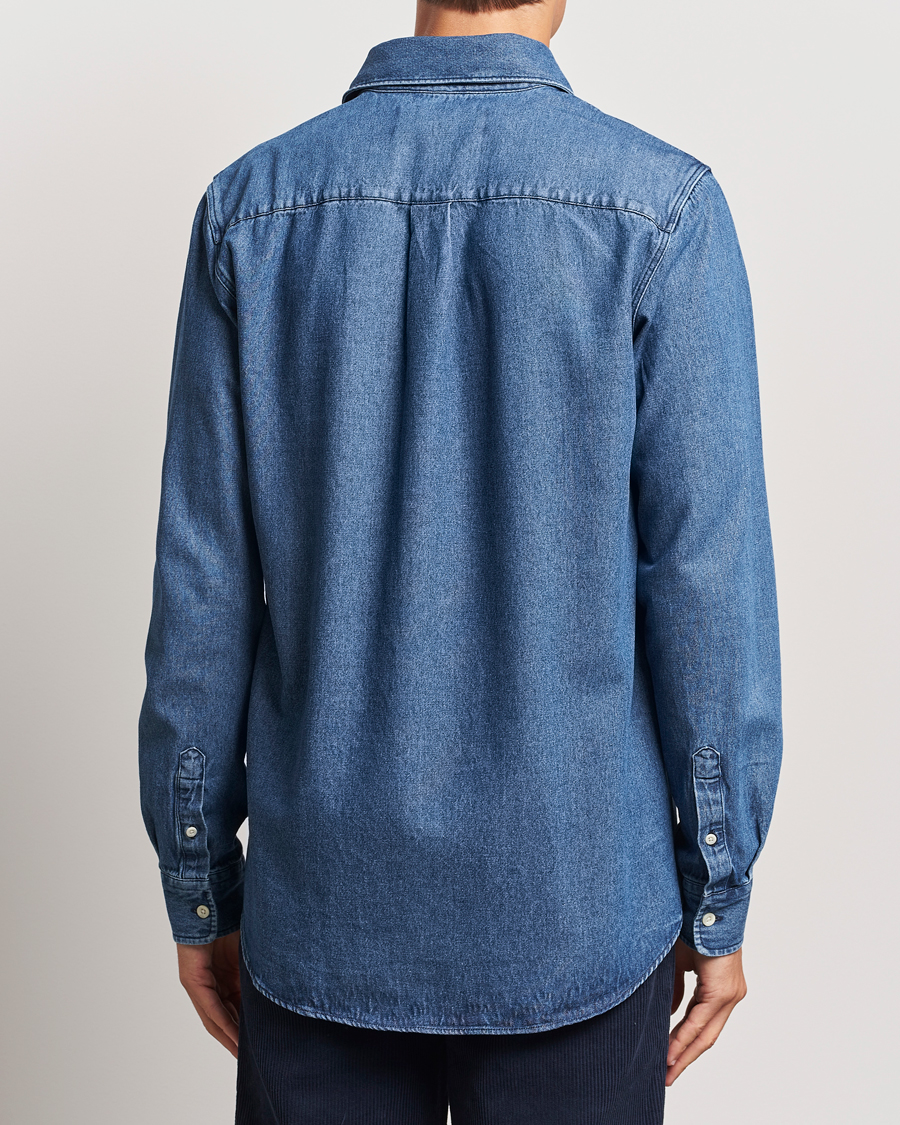 Homme | Chemises | A Day's March | Mason Sturdy Denim Shirt Indigo Blue