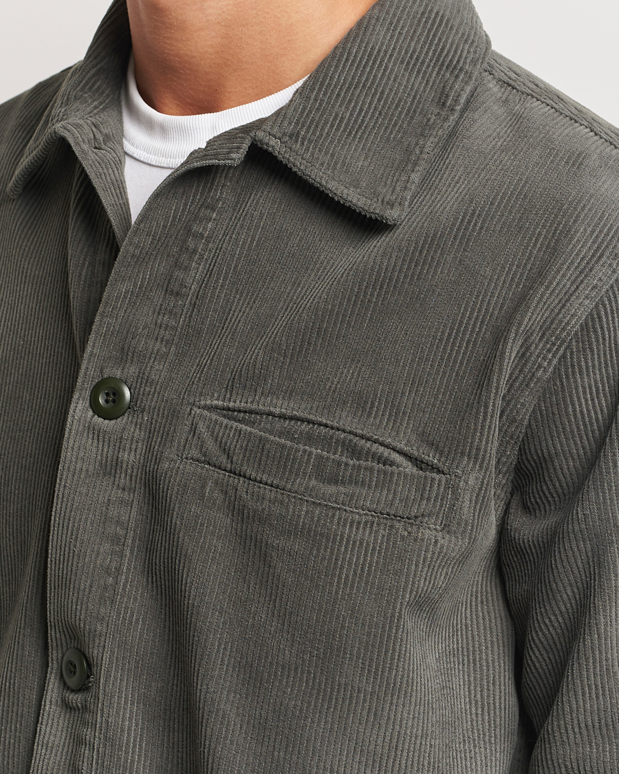 Homme | Chemises | A Day's March | Telford Corduroy Overshirt Olive
