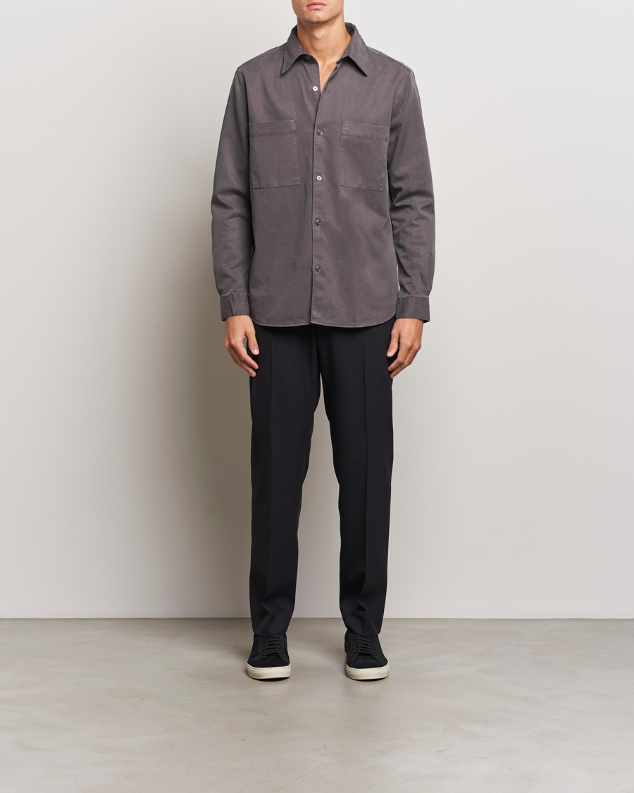 Homme | Chemises | A Day's March | Farleigh Lyocell Shirt Dark Grey