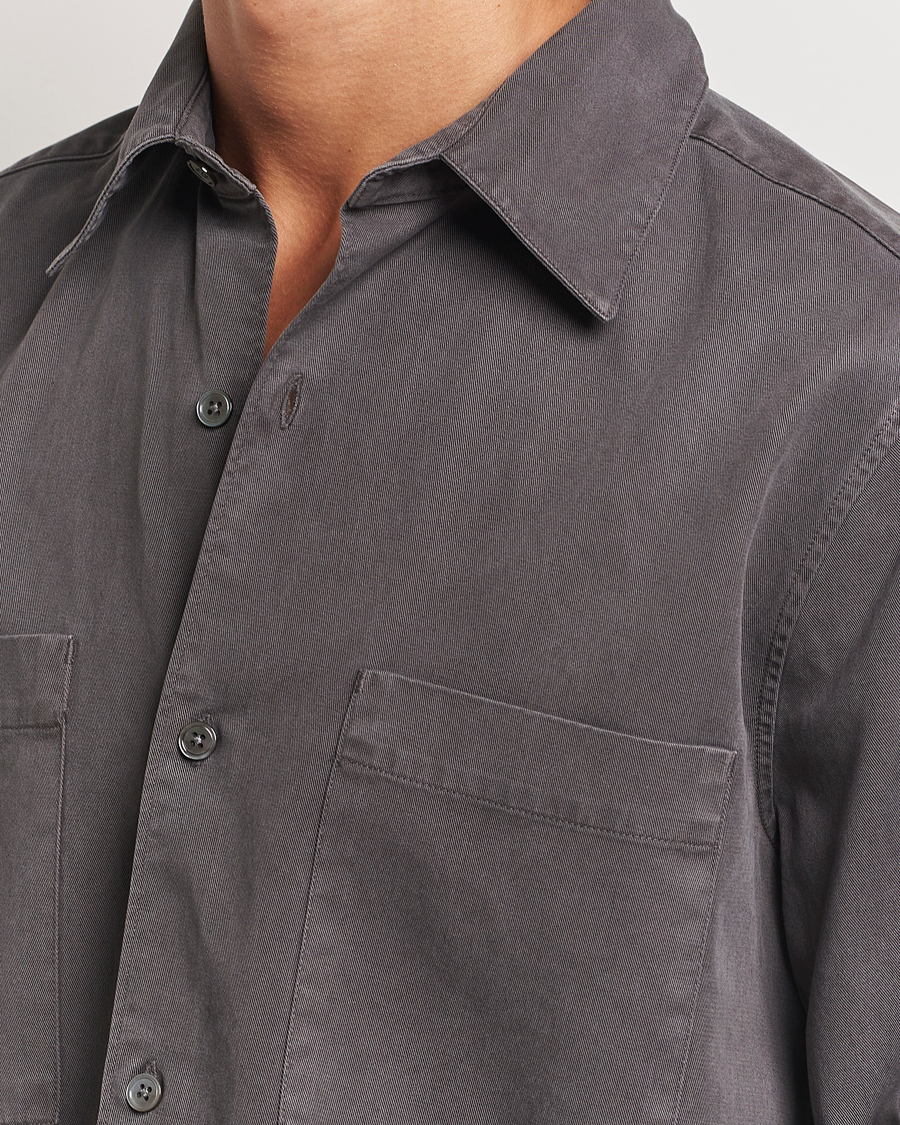 Homme | Chemises | A Day's March | Farleigh Lyocell Shirt Dark Grey