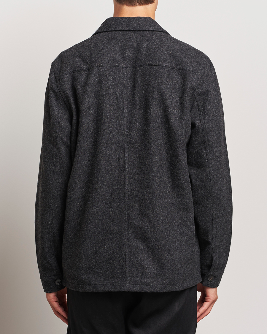 Homme | Chemises | A Day's March | Original Wool Overshirt Charcoal