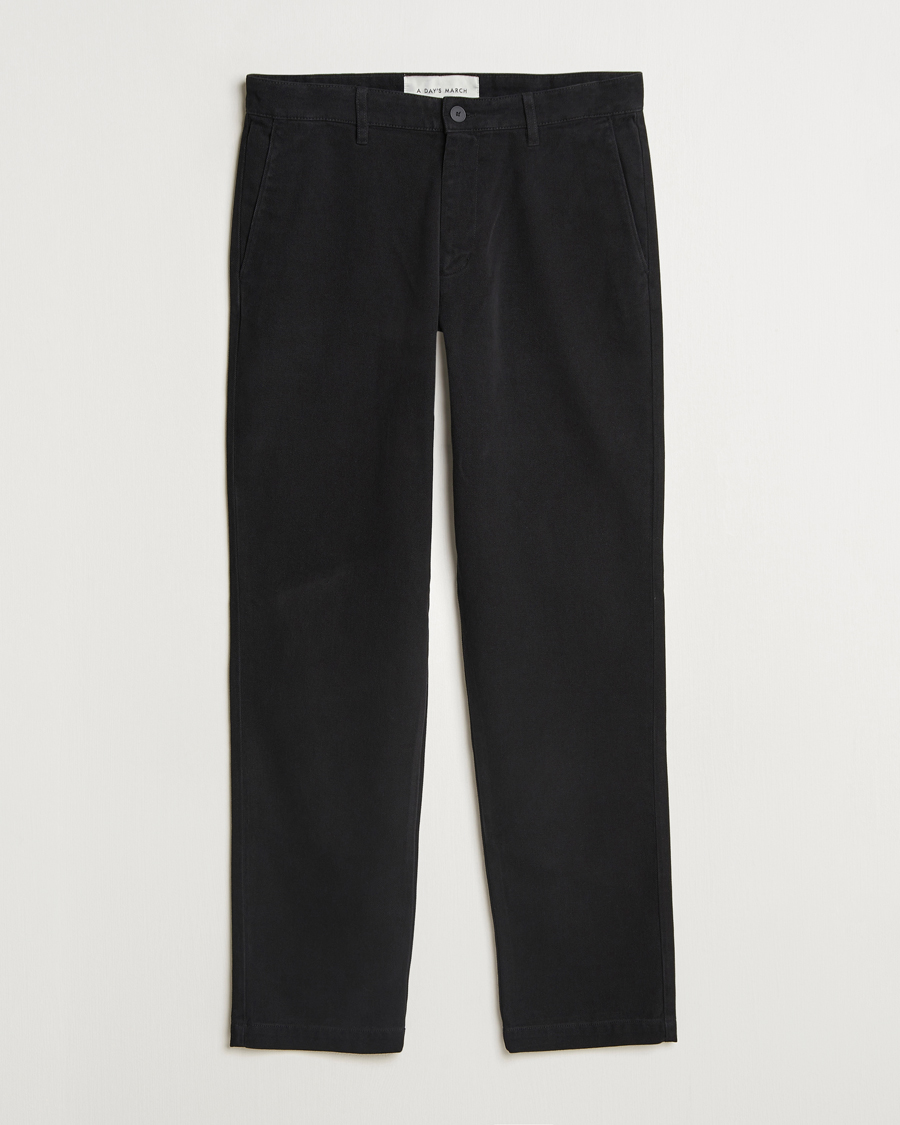 Homme | Pantalons | A Day's March | Miller Cotton/Lyocell Trousers Black
