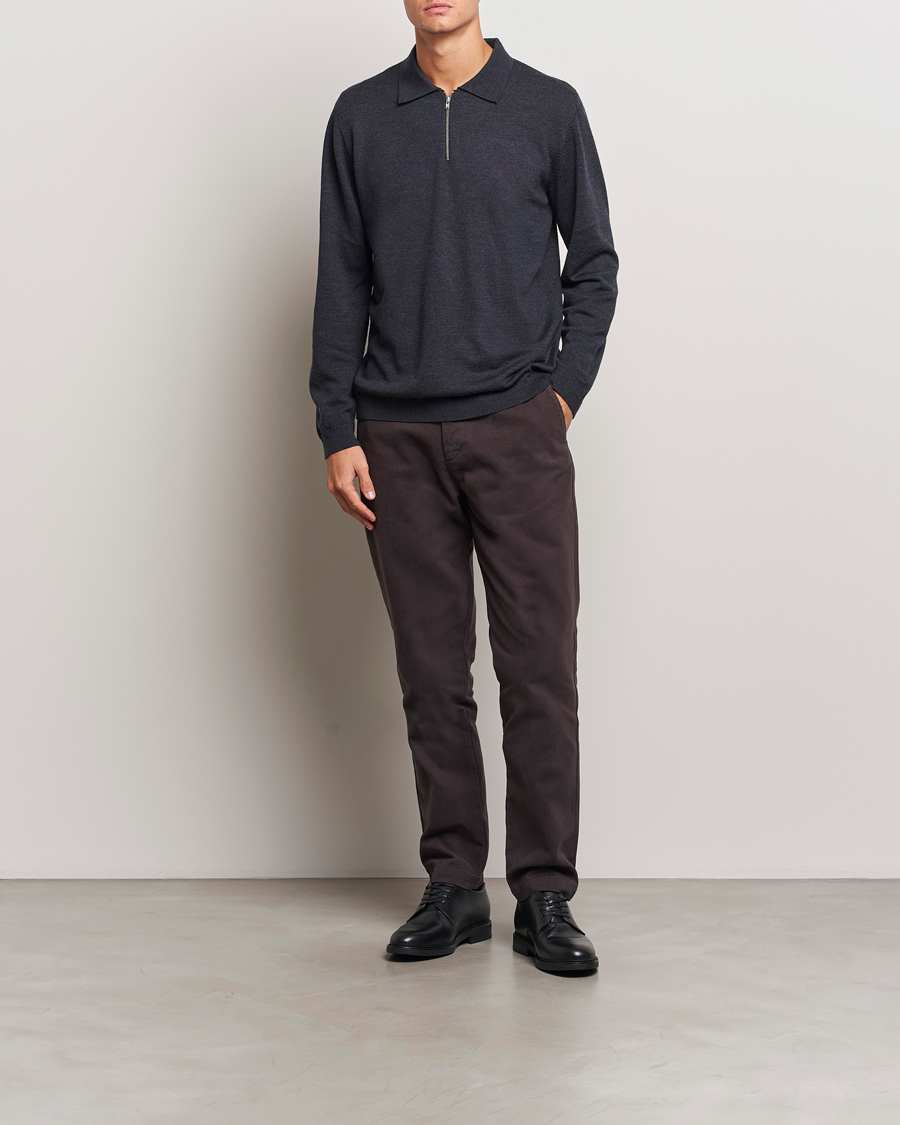 Homme | Pantalons | A Day's March | Miller Cotton Lyocell Trousers Chocolate