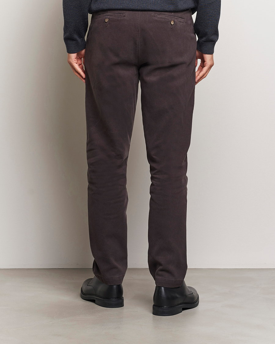Homme | Pantalons | A Day's March | Miller Cotton Lyocell Trousers Chocolate