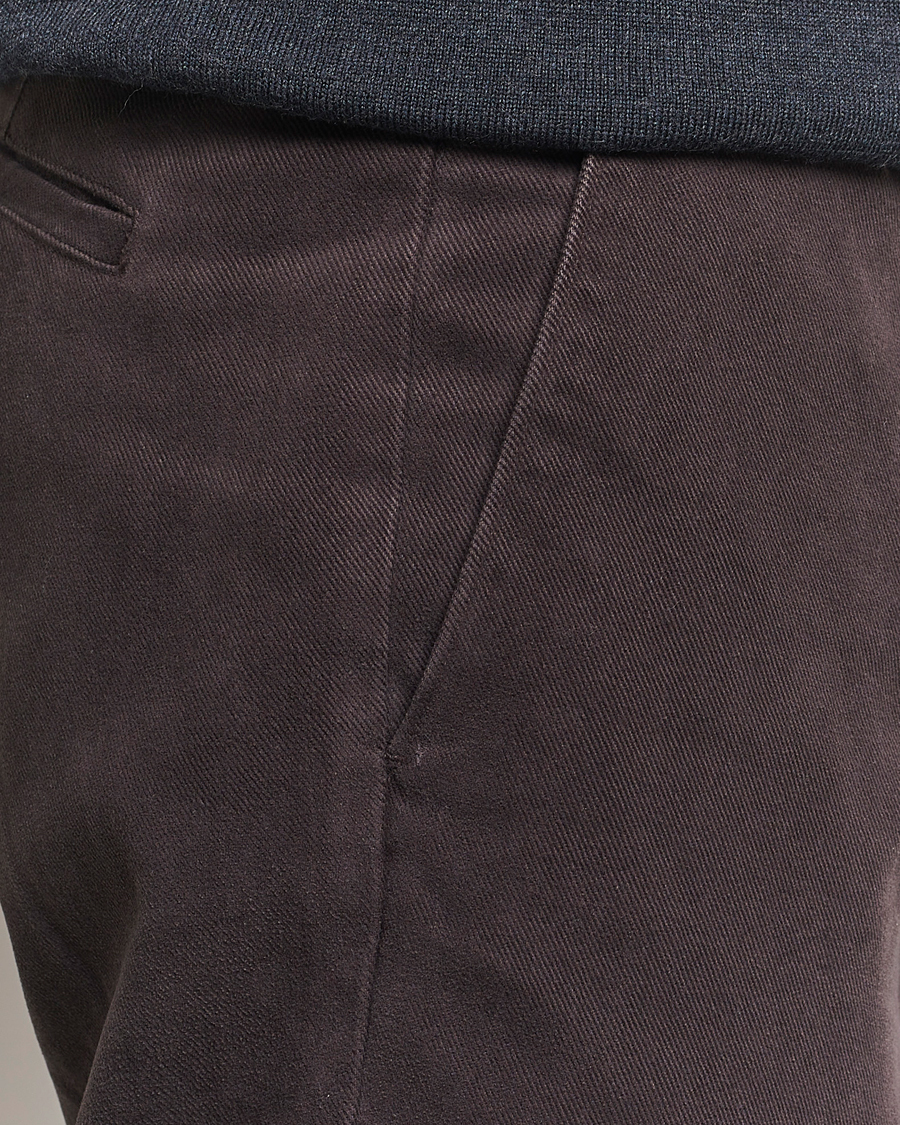 Homme | Pantalons | A Day's March | Miller Cotton Lyocell Trousers Chocolate