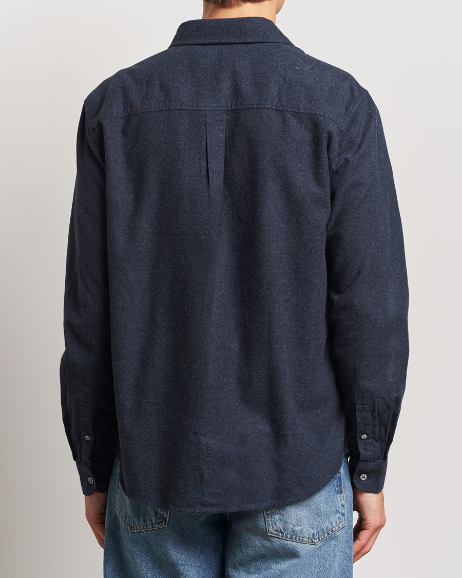 Homme | Chemises | A Day's March | Newark Flannel Shirt Navy