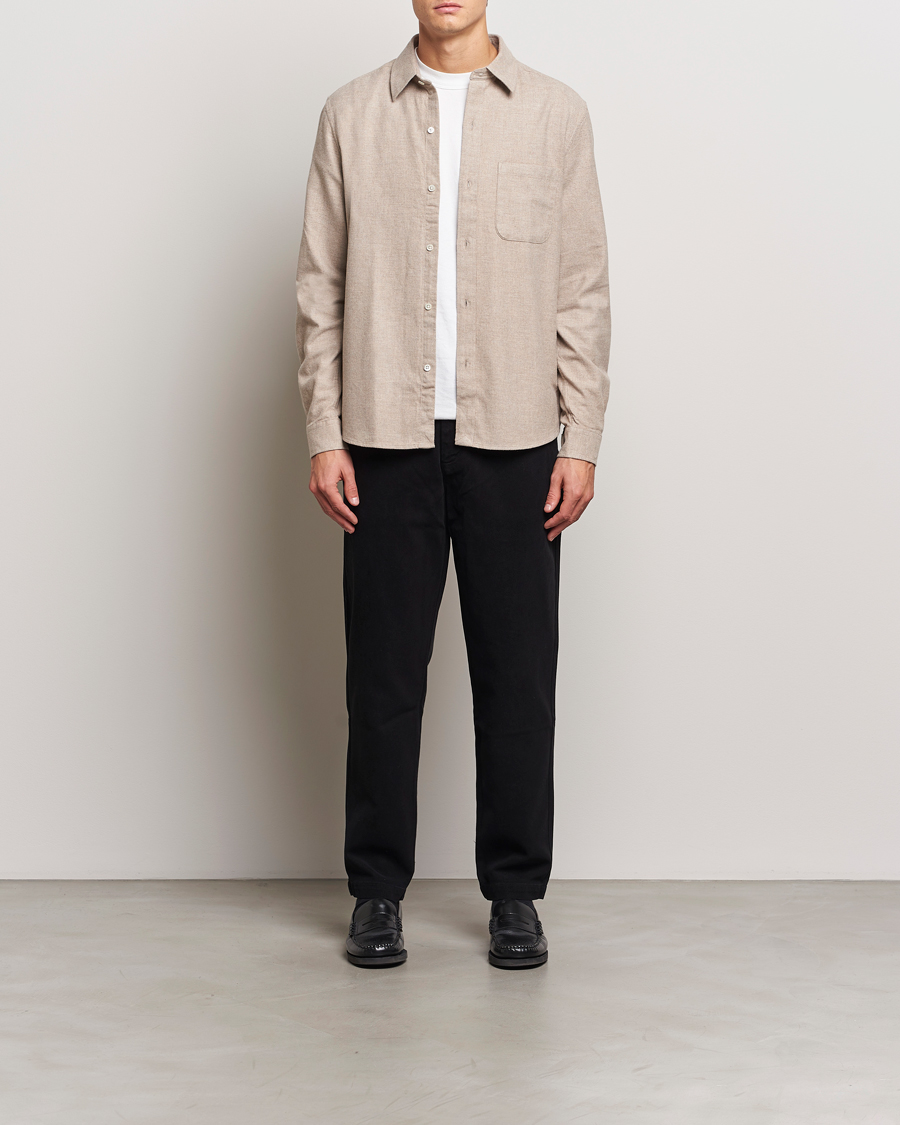 Homme | Chemises | A Day's March | Newark Flannel Shirt Sand Melange