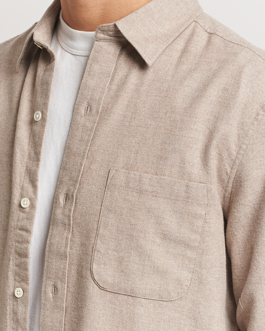 Homme | Chemises | A Day's March | Newark Flannel Shirt Sand Melange