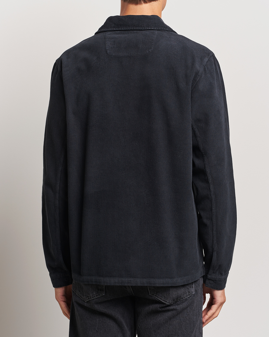 Homme | Chemises | A Day's March | Fraser Cord Zip Overshirt Black