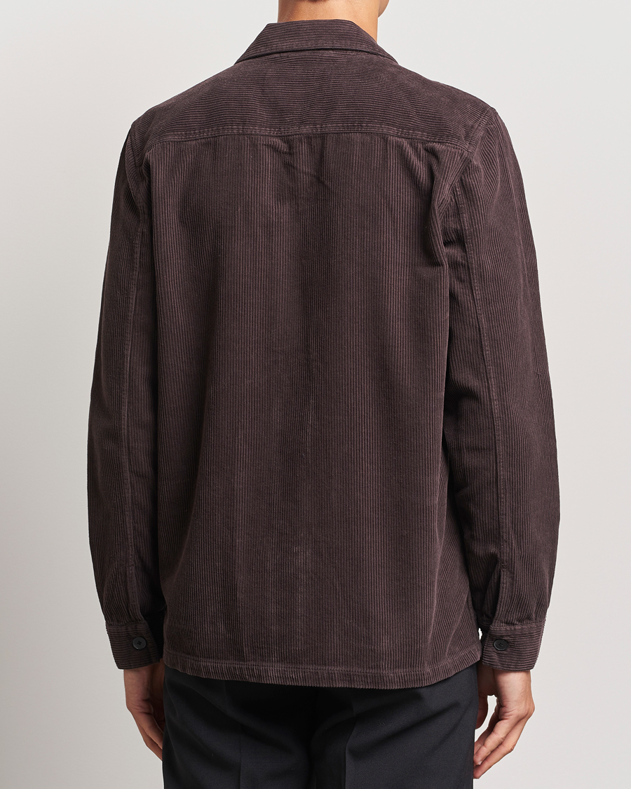 Homme | Chemises | A Day's March | Banagher Corduroy Overshirt Chocolate
