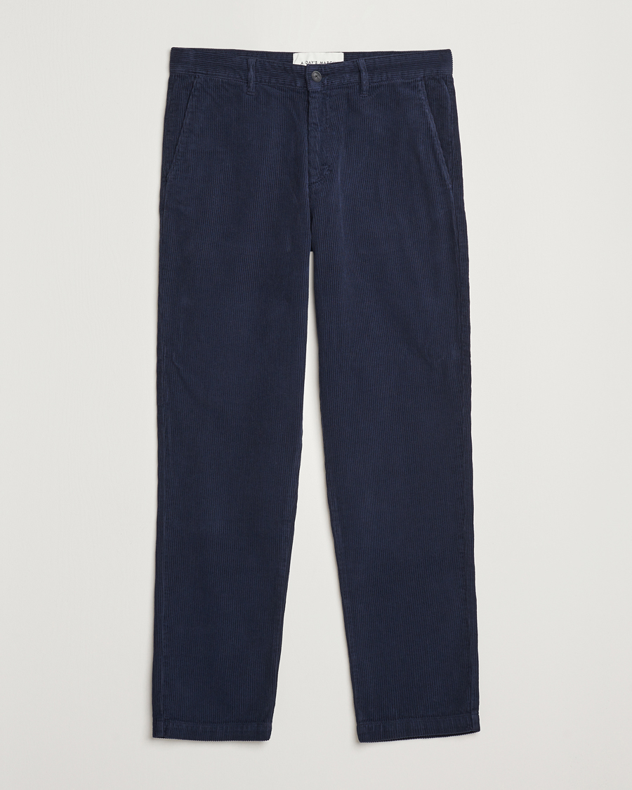 Homme | Pantalons | A Day's March | Miller Corduroy Trousers Navy