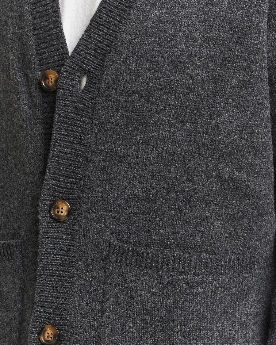 Homme | Pulls Et Tricots | A Day's March | Jarrow Lambswool Cardigan Charcoal