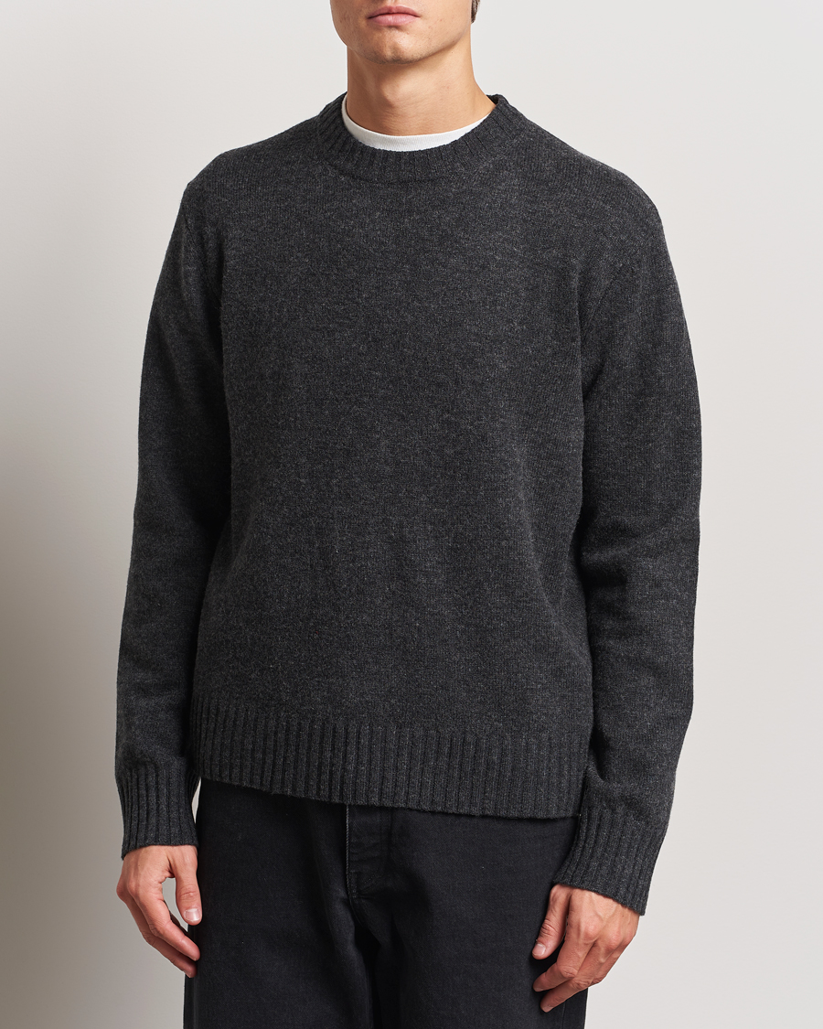 Homme | Pulls Et Tricots | A Day's March | Marlow Lambswool Crew Black Melange