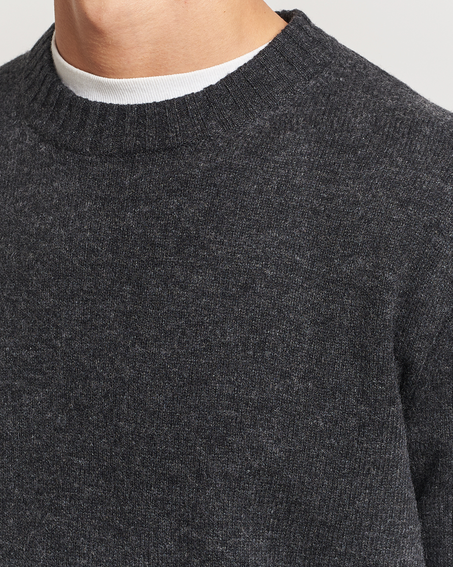 Homme | Pulls Et Tricots | A Day's March | Marlow Lambswool Crew Black Melange
