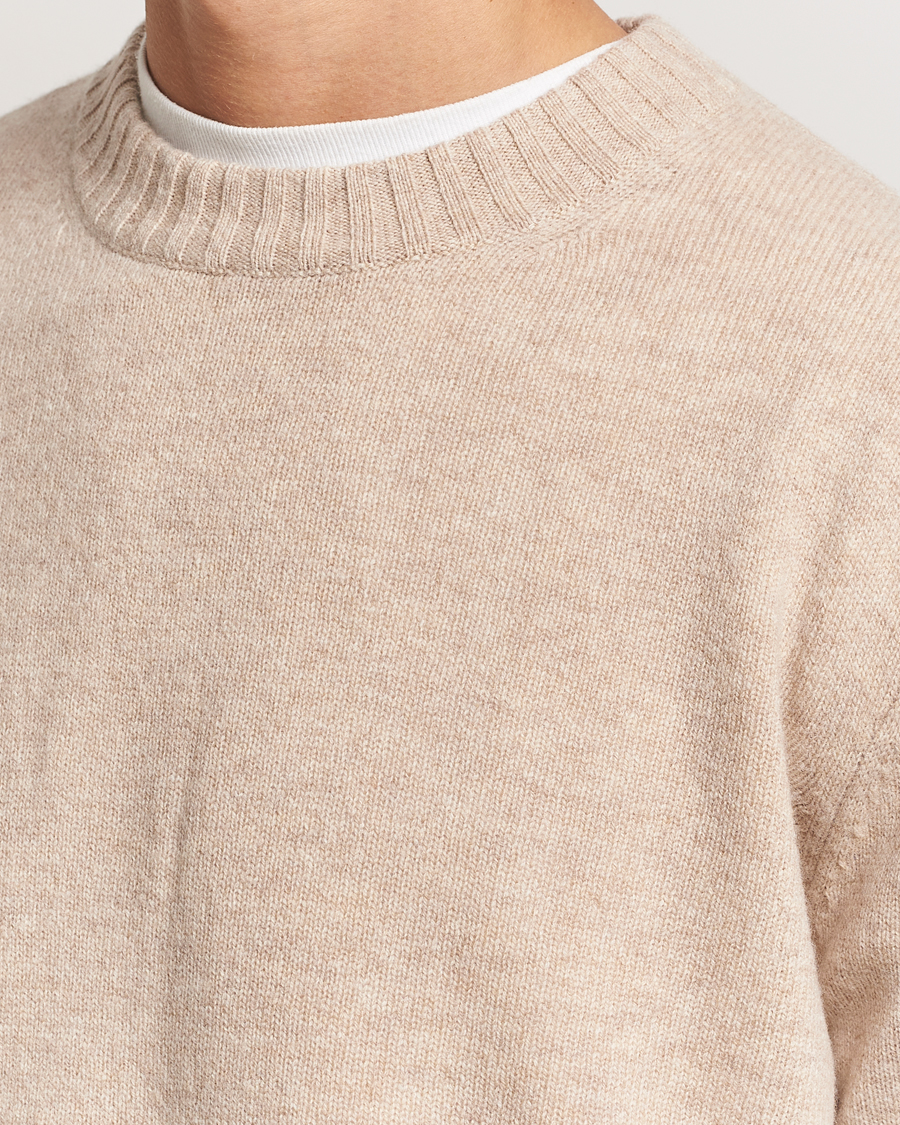Homme | Pulls Et Tricots | A Day's March | Marlow Lambswool Crew Sand Melange