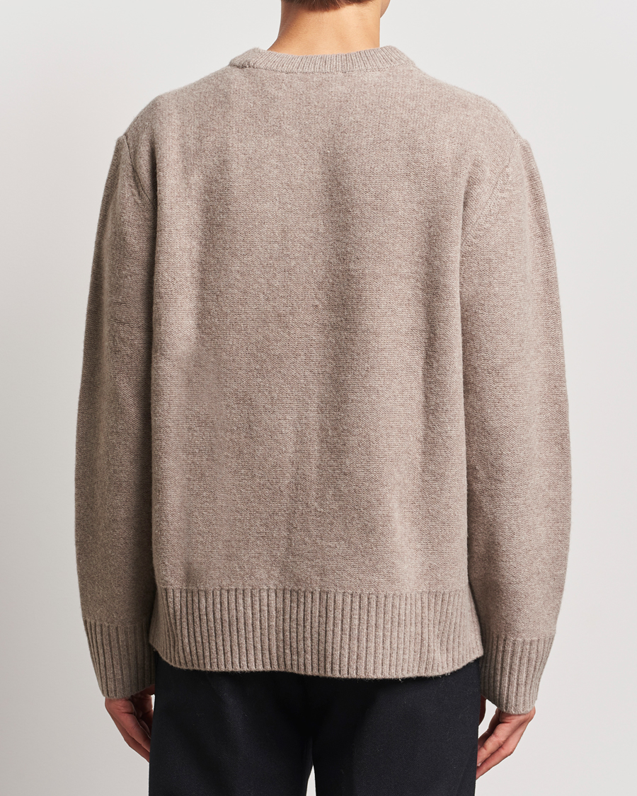 Homme | Pulls Et Tricots | A Day's March | Tietar Boiled Merino Sweater Taupe Melange