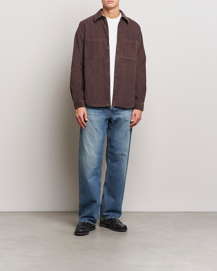Homme | Chemises | A Day's March | Denver Corduroy Shirt Chocolate