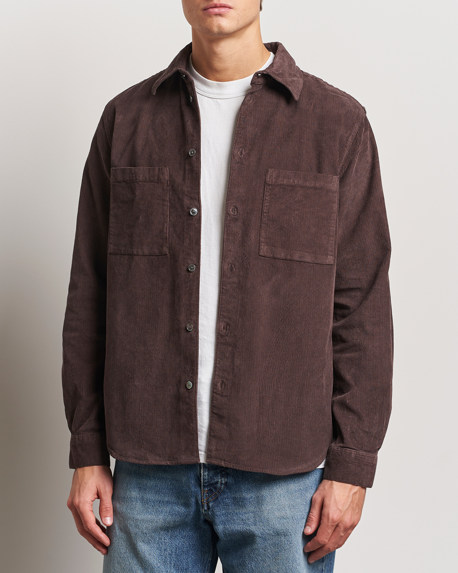 Homme | Chemises | A Day's March | Denver Corduroy Shirt Chocolate