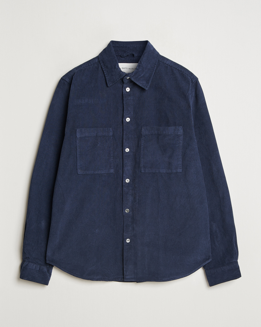 Homme | Chemises | A Day's March | Denver Corduroy Shirt Navy