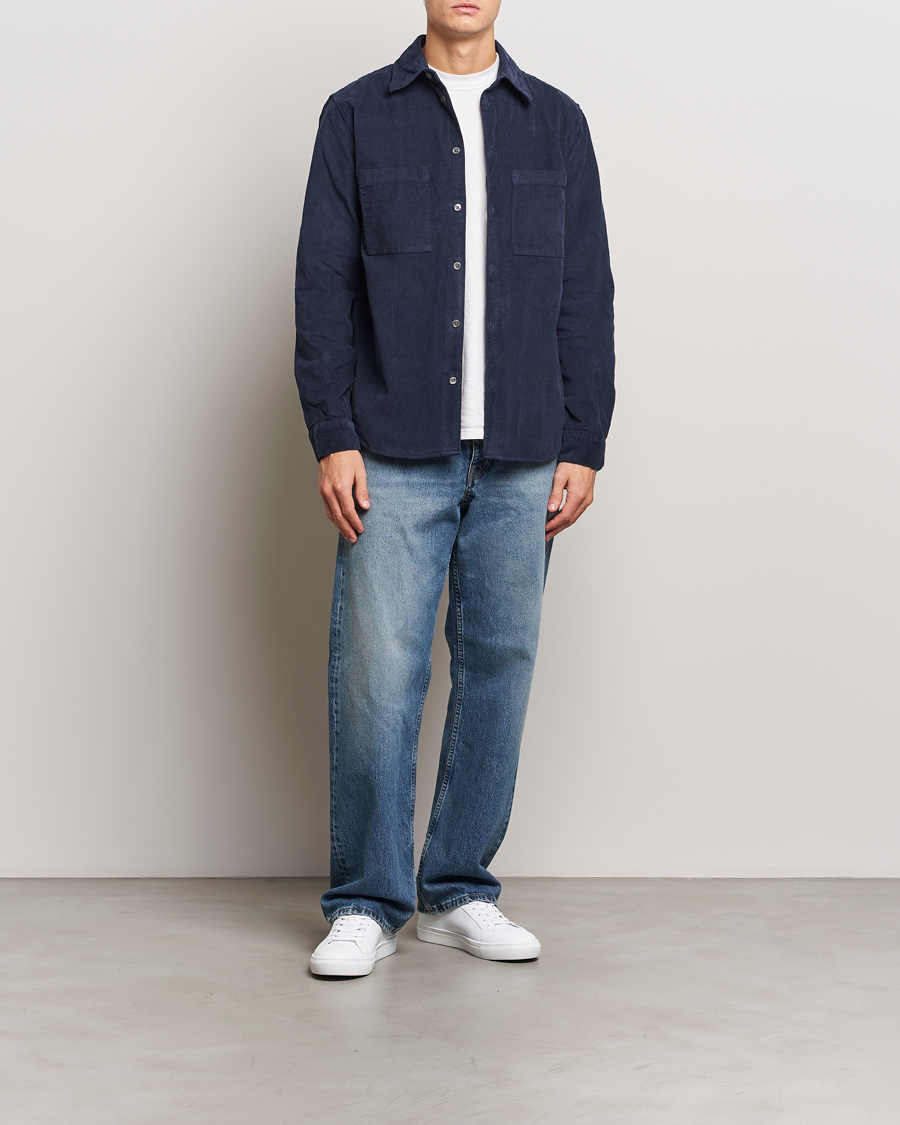 Homme | Chemises | A Day's March | Denver Corduroy Shirt Navy