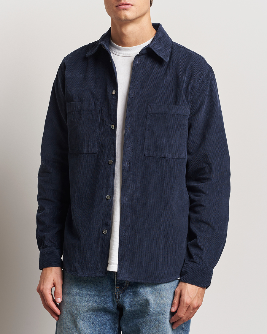 Homme | Chemises | A Day's March | Denver Corduroy Shirt Navy